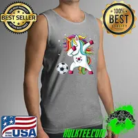 South Korea Dabbing Soccer Unicorn South Korean Fan T-Shirt Tank Top