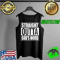 Straight Outta God's Word Religious Jesus Christian Bible Premium T-Shirt Tank Top