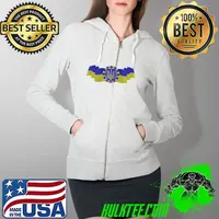 Ukrainian coat of arms and national flag Full Zip Hooded