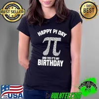 Vintage Happy Pi Day And Yes It's My Birthday T-Shirt Ladies Tee