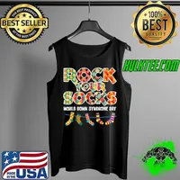 World Down Syndrome Day Rock Your Socks Awareness T-Shirt Tank Top