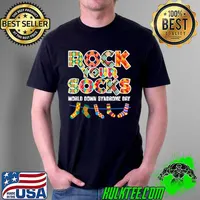 World Down Syndrome Day Rock Your Socks Awareness T-Shirt Unisex