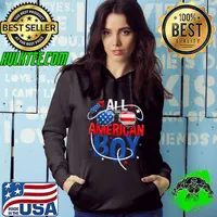 All American Boy 4th of July Kids Toddler Boys Family Teens T-Shirt Hoodie