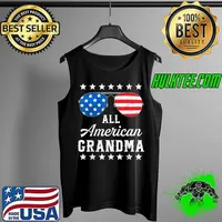 All American Grandma 4th of July Family Matching Sunglasses T-Shirt Tank Top