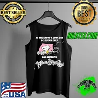 At The End Of A Long Day I Close My Eyes And Listen To Allman Brothers Band Snoopy Tank Top