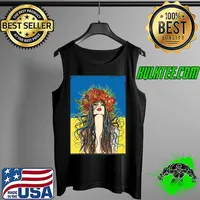 Beautiful ukrainian girl with flowers flag of Ukraine peace Tank Top