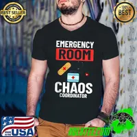 Emergency Room Technician ER Nurse Hospital Department T- Guys V Neck
