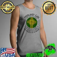 February Girl THe Soul Of a Irish The Fire Of A Lioness Shirt Tank Top