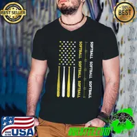 Funny Softball Love Women Men Teen Girls Boys Kids Outfit T- Guys V Neck
