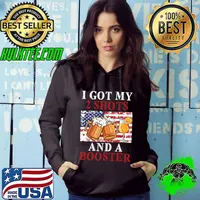 Funny Vaccination I Got My Two Shots and a Booster Presents T- Hoodie