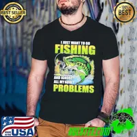 I Just Want To Go Fishing And Ignore All My Adult Problems Guys V Neck