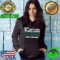 Just A Boy Who Loves Anime And Gaming Gamer Anime T-Shirt Hoodie