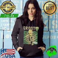 Marvel guardians vol 2 baby groot shield graphic gift Hoodie