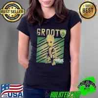 Marvel guardians vol 2 baby groot shield graphic gift Ladies Tee