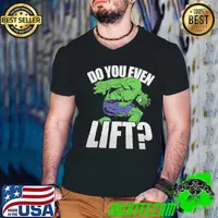 Marvel Hulk do you even lift retro portrait gift Guys V Neck