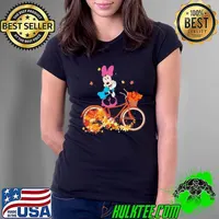 Minnie atumn leaves fall funny disney gift Ladies Tee