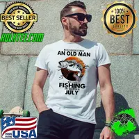 Never Underestimate An Old MAn Who Loves Fishing And Was Born In July Bloodmoon Shirt Unisex