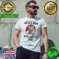 Never Underestimate An Old Woman With A DD 214 And Was Born In June Blood Moon Shirt Unisex