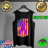 Ribbon Usa Flag National Lupus Awareness Day Shirt Tank Top