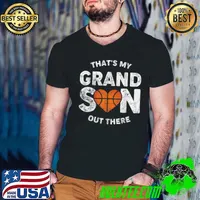 That's My Grandson Out There Basketball Lover T-Shirt Guys V Neck