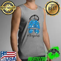 Yaya Life Baseball Grandma Messy Bun Mothers Day Yayalife T-Shirt