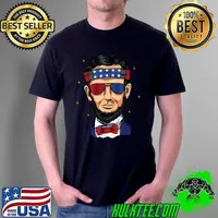 4th of July for Men Drinking Like Lincoln Abraham Merica T-Shirt Unisex