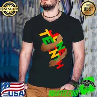 Black Proud African American Juneteenth Melanin Freedom Day T-Shirt Guys V Neck