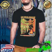 Eat your greens scout boys bigfoot funny vintage kids art Guys V Neck
