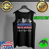 Heartbeat All American NICU Nurse Patriotic USA 4th July T-Shirt Tank Top