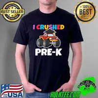 I Crushed Pre-K Monstertruck Graduate Preschool Graduation T-Shirt Unisex