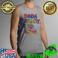 Tie dye style dada daddy dad bruh happy father's day Tank Top