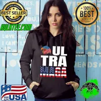 Ultra Mega Patriotic Trump Republicans USA Flag Apparel Tee Premium T-Shirt Hoodie