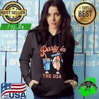 Vintage Party in the USA 4th of July Men Women Clothing T-Shirt Hoodie