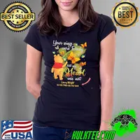 Your Wings Were Ready But My Heart Was Not Pooh Butterfly Shirt Ladies Tee