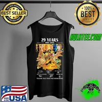 29 years jurassic world 1993 2022 thank for memories signatures s Tank Top