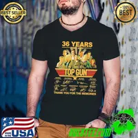 36 years of top gun thank you for the memories signatures s Guys V Neck