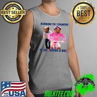 Biden Falls Off Bike, Trump Funny Joe Biden Falling of bike T-Shirt Tank Top