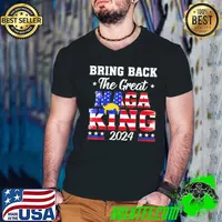 Bring back the great maga king us flag election 2024 voted s Guys V Neck