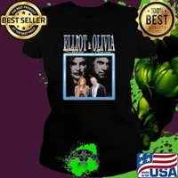 Elliot stabler and olivia benson vintage 90s law and order svu couple s Ladies tee