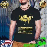 Genesis 55th anniversary thank you for the memories signatures s Guys V Neck