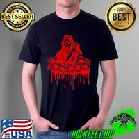 Horror with Sunflowers Scary Movies lovers funny Halloween Premium T-Shirt