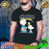 Los angeles chargers let's play Football together Snoopy NFL s Guys V Neck