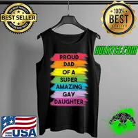 Mens Proud Dad Gay Daughter Coming Out Gay Pride Stuff Proud Ally Premium T-Shirt Tank Top