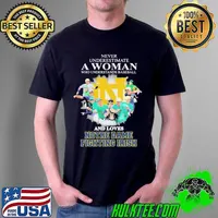 Never underestimate a woman who understands baseball and loves notre dame fighting irish 2022 shirt