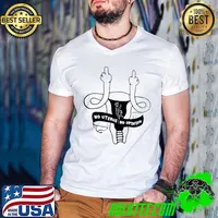 No Uterus No Opinion Pro Choice Feminist Women's Rights Middle Finger T-Shirt Guys V Neck