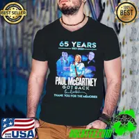 Paul Mccartney 65 years 1957 2022 thank you for the memories signature s Guys V Neck