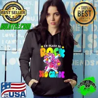 Rock 3rd Grade Dabbing Unicorn Girls Back To School T-Shirt Hoodie