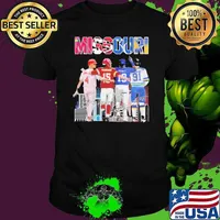 The missourI yadier molina patrick mahomes salvador perez and vladimir tarasenko signatures shirt
