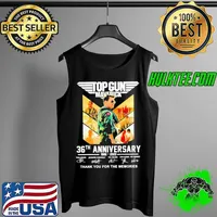 Top gun maverick 36th anniversary 19862022 signatures s Tank Top