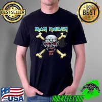 Vintage skull art iron maiden band shirt